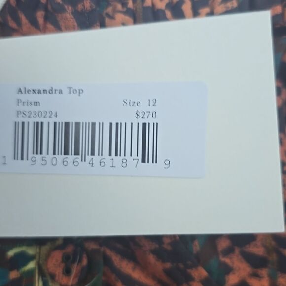 Ulla Johnson NWT Alexandra Crop Top in‎ Prism MSRP $270 Women's size 12 - Picture 3 of 13